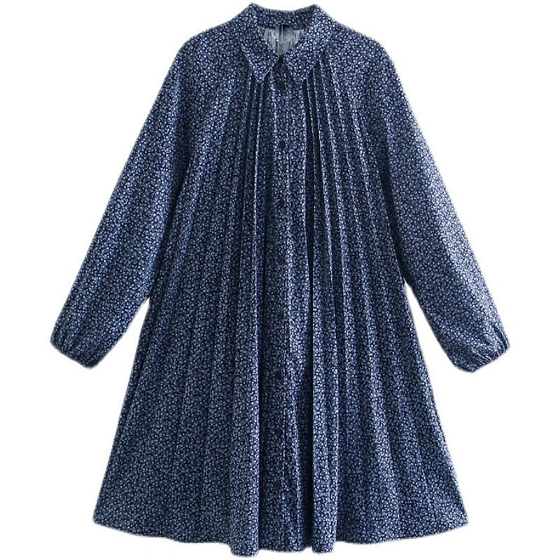 2021 New Arrival Ditsy Floral Button Front Shirt Dress  ladies dresses elegant