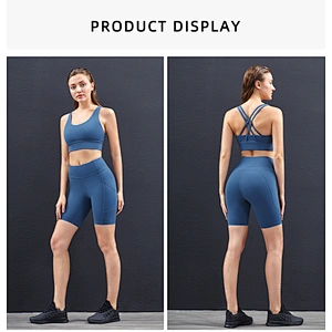 LilyFashion  Women Booty Short Pant Set  High Support Gym Sports Shorts set Wear Biker Jogger Set