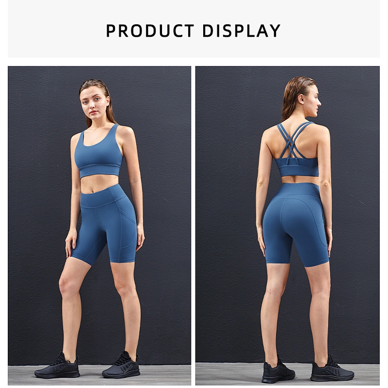 LilyFashion  Women Booty Short Pant Set  High Support Gym Sports Shorts set Wear Biker Jogger Set