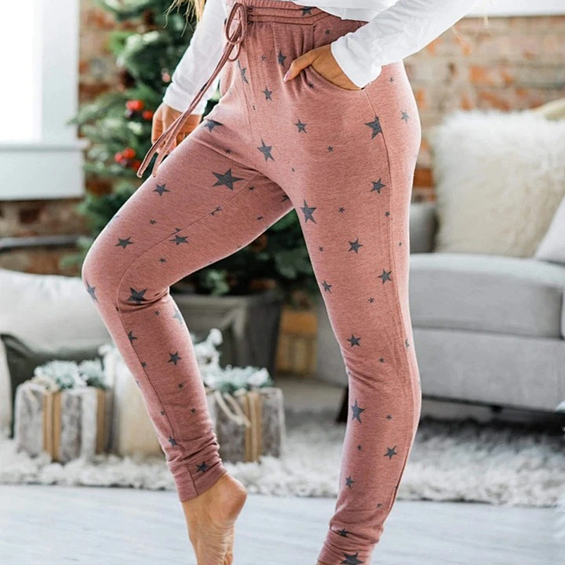 Wholesale High Quality Women's Casual Pant women fashion pants elastic drawstring comfortable breathable home casual trousers