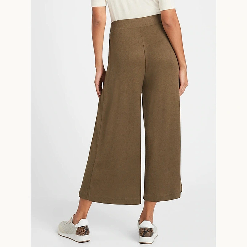 Cloghing/Garment Factory New fashion women casual wide legging trousers high waist palazzo pants