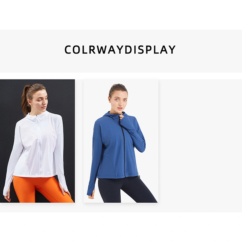 Lily Fashion New Arrival Women Hoodies Full Zip Jogger Jacket Athletic Running Yoga Top Sports Jacket Tops