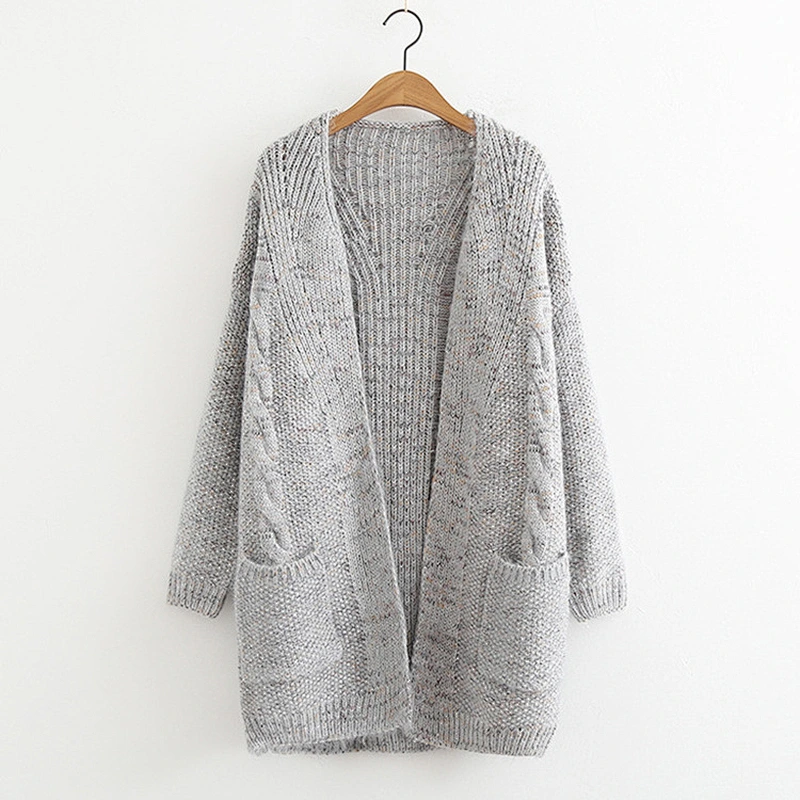 2019 Autumn Wholesale Knitted Coat Casual Women's Pink Sweater Cardigan Long