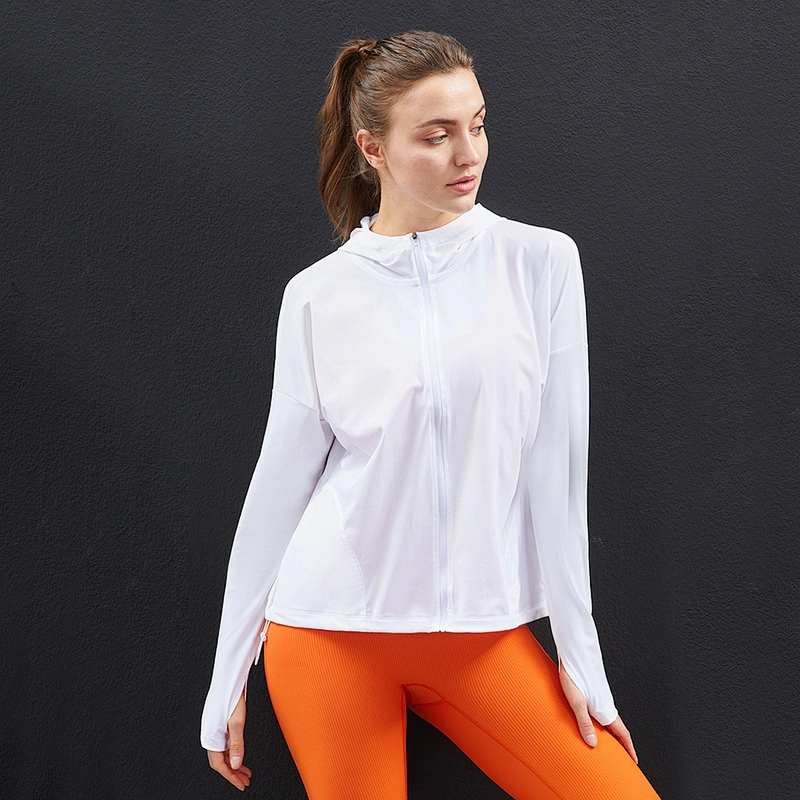 Lily Fashion New Arrival Women Hoodies Full Zip Jogger Jacket Athletic Running Yoga Top Sports Jacket Tops