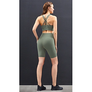 LilyFashion  Women Booty Short Pant Set  High Support Gym Sports Shorts set Wear Biker Jogger Set