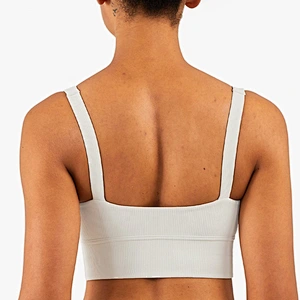 Lily Fashion Wholesale New colorful nylon yoga bra Light ivory Cross white yoga bra strappy gym sports bra yoga vest