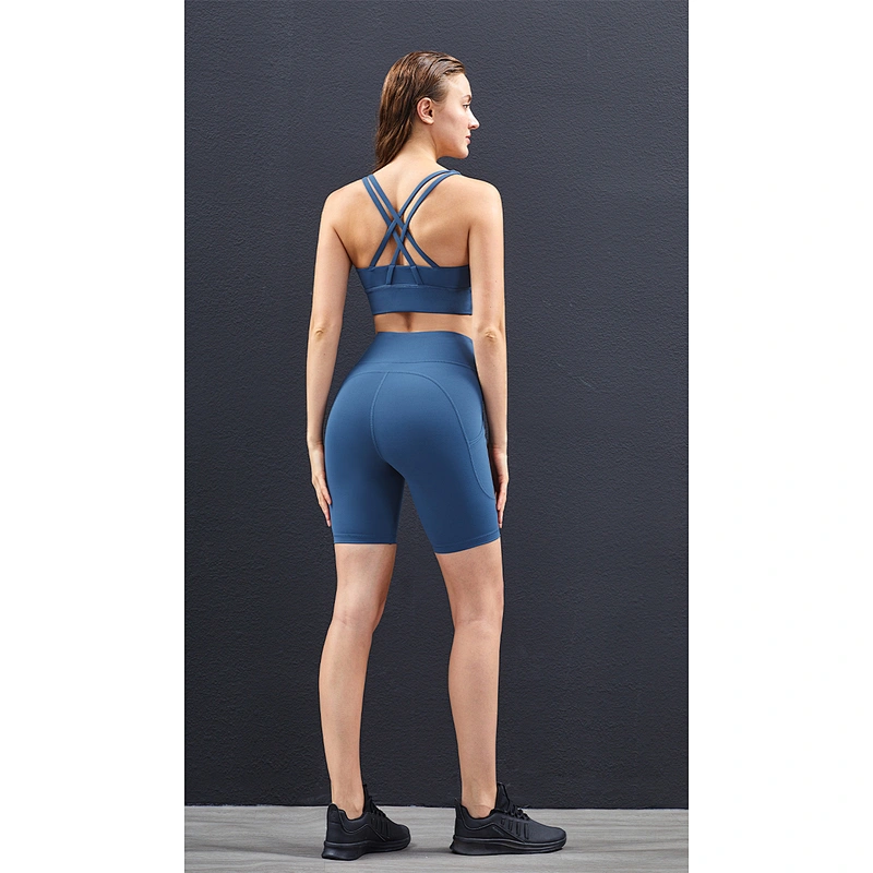 LilyFashion  Women Booty Short Pant Set  High Support Gym Sports Shorts set Wear Biker Jogger Set