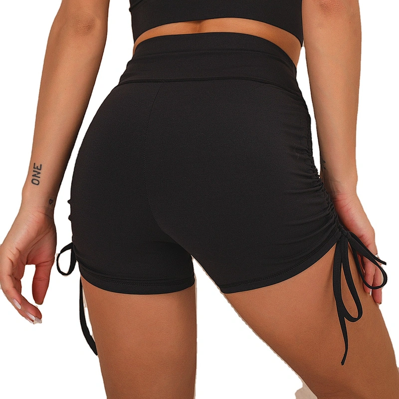 LilyFashion Amazon's new cross border nude sports rope tight shorts high waist stretch hip lift fast dry fitness yoga pants