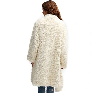Amazon Hot Women's Fuzzy Lapel Open Front Outwear Sherpa Fleece Winter Warm Cardigan Coat