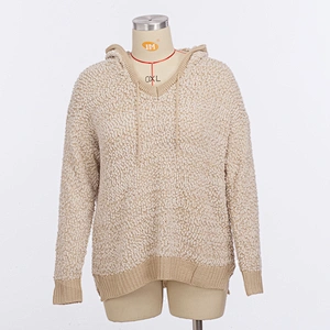 2019 Euro Autumn Winter Women Sweater Solid Color Plus Size Popcorn Pullover Sweater