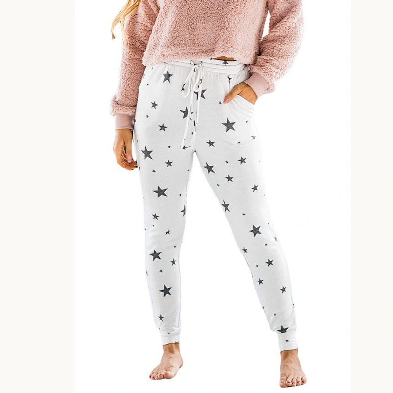 Wholesale High Quality Women's Casual Pant women fashion pants elastic drawstring comfortable breathable home casual trousers