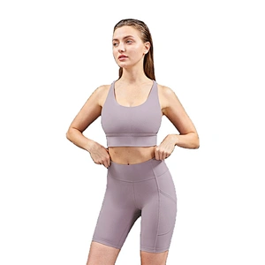 LilyFashion  Women Booty Short Pant Set  High Support Gym Sports Shorts set Wear Biker Jogger Set