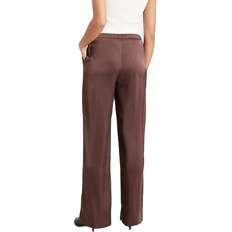 2021 Amazon Hot Selling Wide-Leg Satin Pull-On Pant