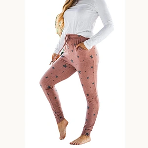 Wholesale High Quality Women's Casual Pant women fashion pants elastic drawstring comfortable breathable home casual trousers
