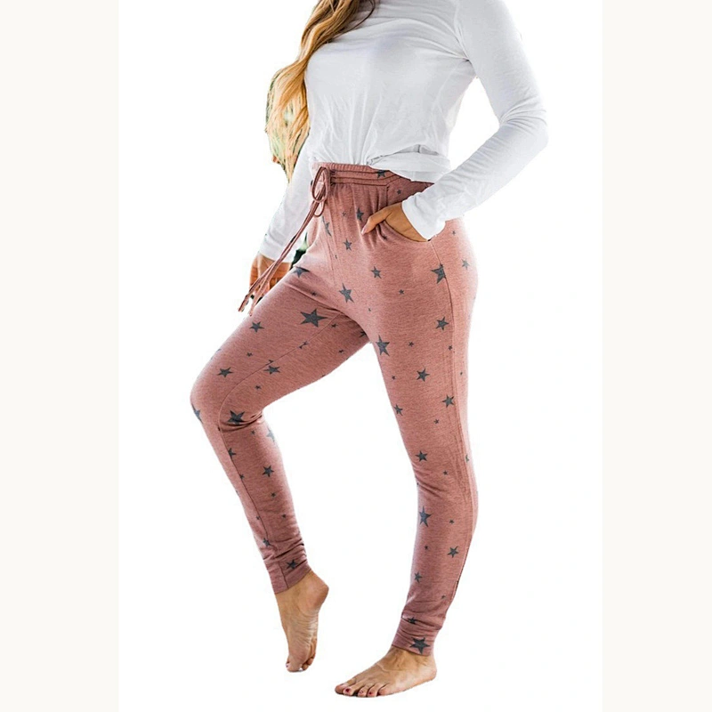 Wholesale High Quality Women's Casual Pant women fashion pants elastic drawstring comfortable breathable home casual trousers