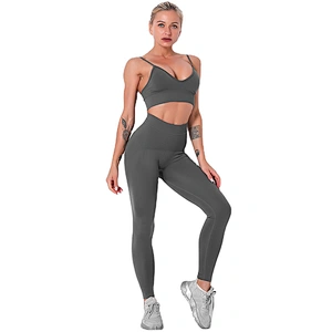 LilyFashion Amazon hot sale sexy strapless gym bra Buttock lifting yoga pants sport yoga suit two pcs