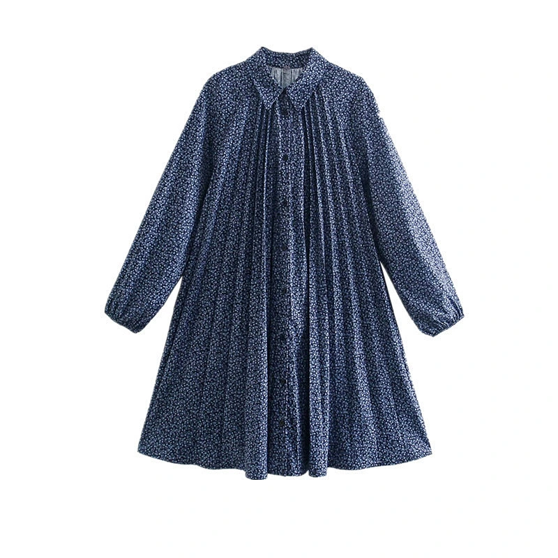 2021 New Arrival Ditsy Floral Button Front Shirt Dress  ladies dresses elegant