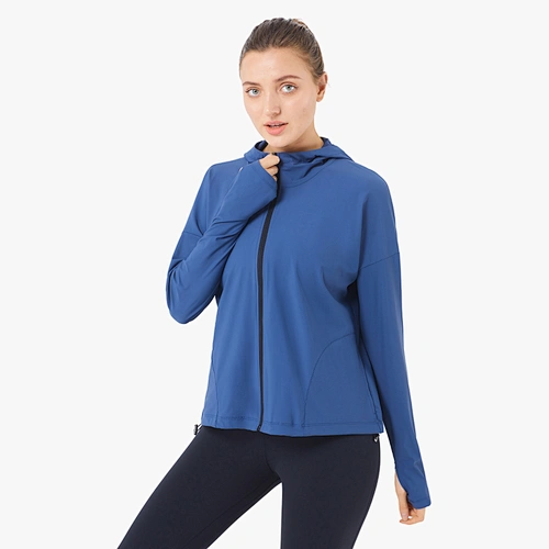 Lily Fashion New Arrival Women Hoodies Full Zip Jogger Jacket Athletic Running Yoga Top Sports Jacket Tops