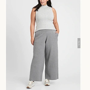 Custom High-rise Straight through the hip and thigh with a wide leg Full length Sweater Pant
