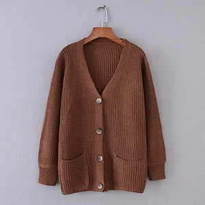 Hot Selling Low Price Autumn Long Sleeves Design Ladies Cardigan Sweaters