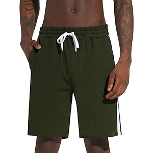Custom Wholesale  high quality Solid pockets mens sleep shorts pyjamas shorts 100% cotton casual pants