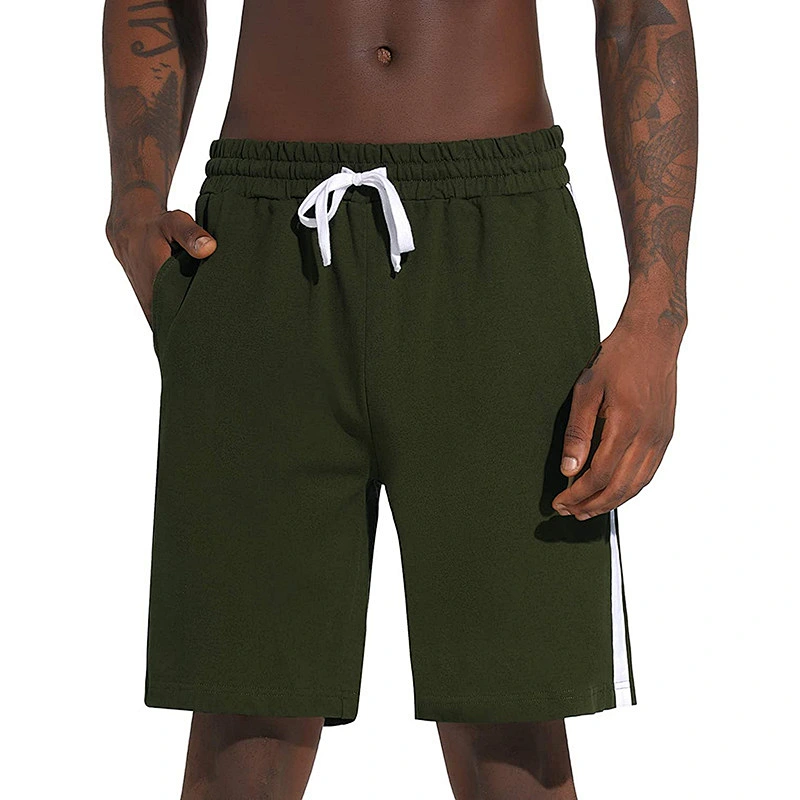 Custom Wholesale  high quality Solid pockets mens sleep shorts pyjamas shorts 100% cotton casual pants