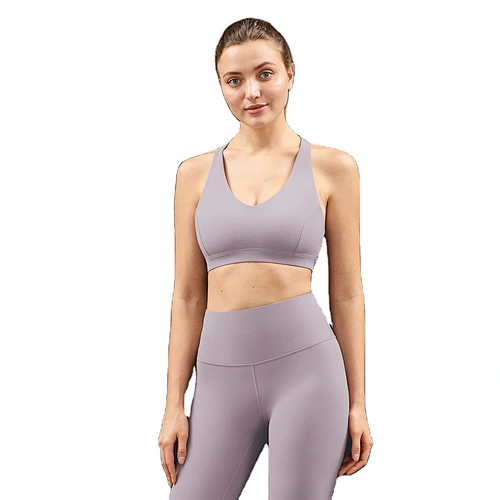 Lily Fashion Women Sexy Sports Bra High Impact LongLine Crop Tank Top Padded Workout Running Yoga Bra