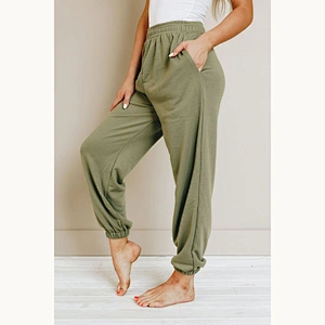 New Arrive Fashion Winter Women High Waist Joggers Sweatpants Sport Stacked Pants Jogger Lounge Pants
