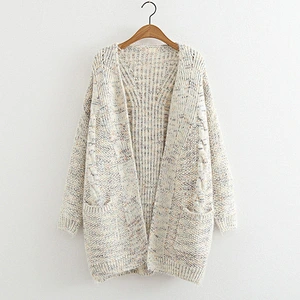 2019 Autumn Wholesale Knitted Coat Casual Women's Pink Sweater Cardigan Long