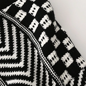Women's Winter Fuzzy Long Sleeve Button-up V-Neck Knitting Cardigan High Waist Sweater Tops