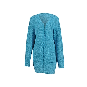 2019 Wholesale knitted Coat seven Color Women Long Sweater Cardigan with side pockets
