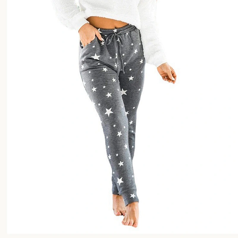 Wholesale High Quality Women's Casual Pant women fashion pants elastic drawstring comfortable breathable home casual trousers