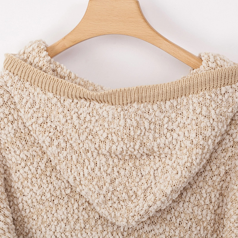 2019 Euro Autumn Winter Women Sweater Solid Color Plus Size Popcorn Pullover Sweater