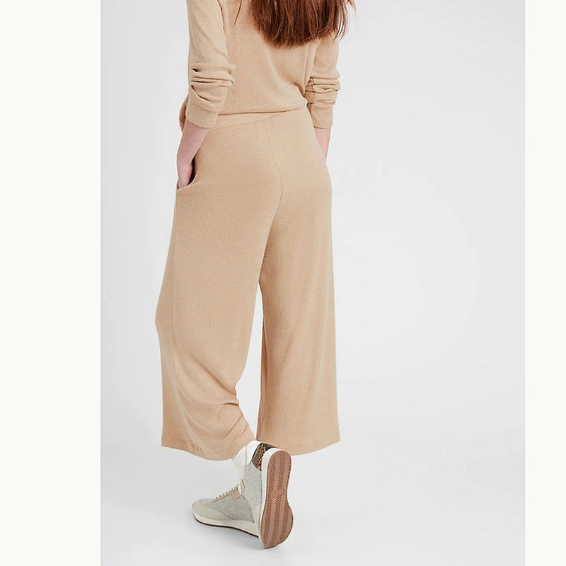 Cloghing/Garment Factory New fashion women casual wide legging trousers high waist palazzo pants