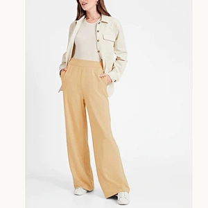 2021 New Design Wholesale OEM/ODM Baby Terry Wide Leg Lounge Pant