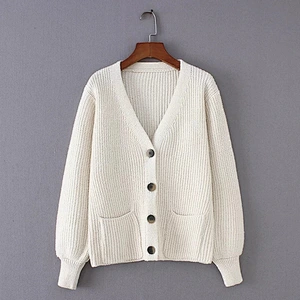 Hot Selling Low Price Autumn Long Sleeves Design Ladies Cardigan Sweaters