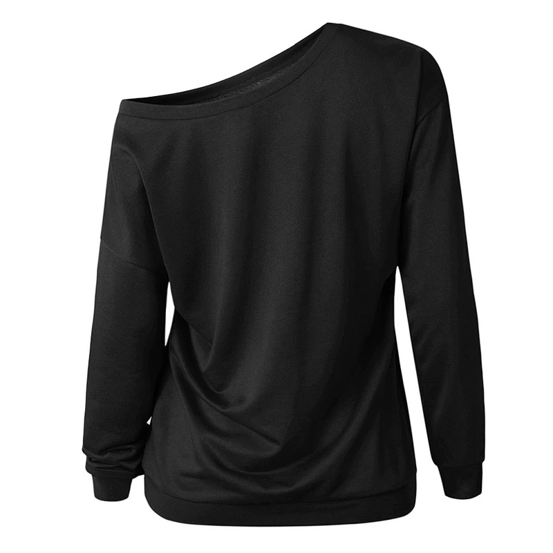 Wholesale Ladies Round Neck Loose off Shoulder Blouse Tunic Tops