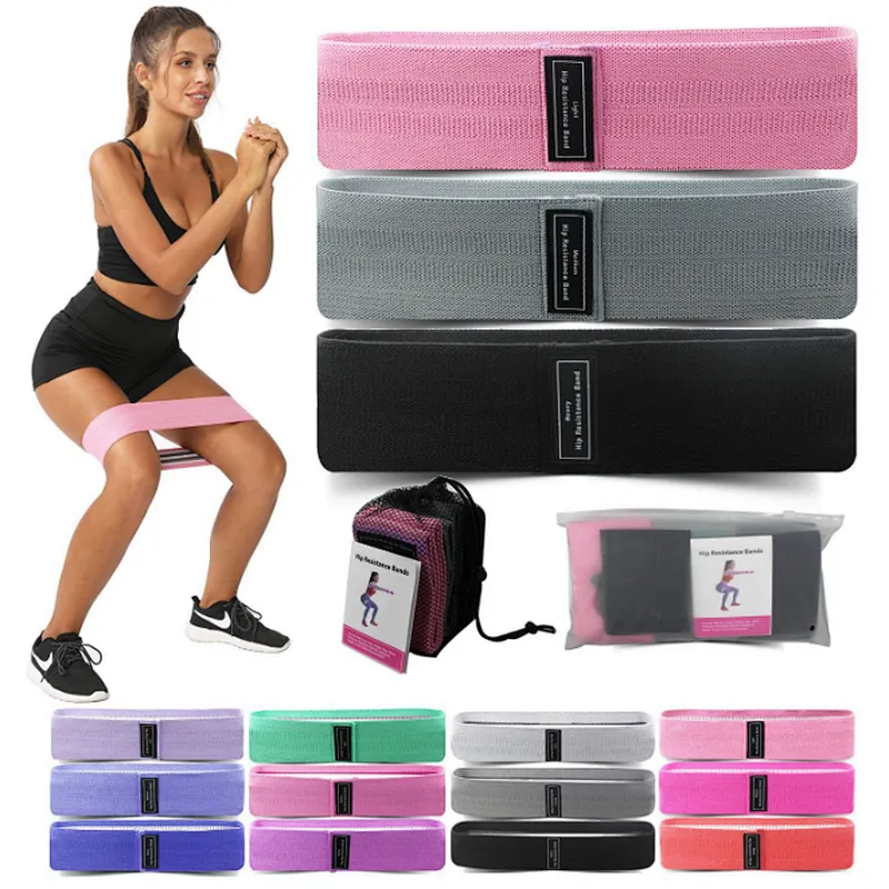 Pull up 3pcs Resistance Bands for Legs and Butt Exercise Fitness Yoga Bands Customized Logo Packing