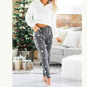 Wholesale High Quality Women's Casual Pant women fashion pants elastic drawstring comfortable breathable home casual trousers
