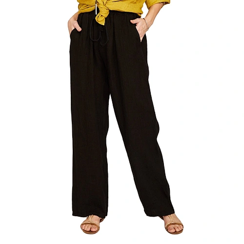 2021 Wish Amazon  women's solid color loose cotton linen casual pants Lounge Legging household pants