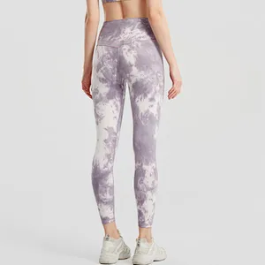 Amazon Top Seller Womens High Waist Tight Gym Yoga pants Leggings Tie Dye Yoga fitness Sports Pants
