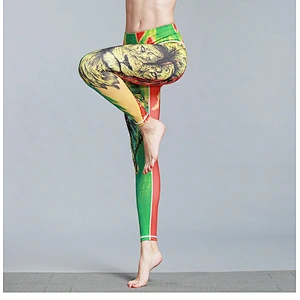 Custom Logo Printing Seamless Sports Fitness Dance Yoga Pants Leggings for women