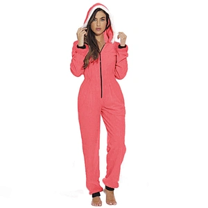 Womens Sherpa Onesie  Pajamas, Christmas one piece Sleepwear Playsuit Jumpsuit
