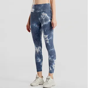 Amazon Top Seller Womens High Waist Tight Gym Yoga pants Leggings Tie Dye Yoga fitness Sports Pants