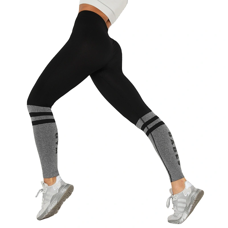 Women's Tummy Control Butt Lift Yoga Fitness Workout Sports Pants High Waist Stripe Yoga Pants Leggings Bottoms