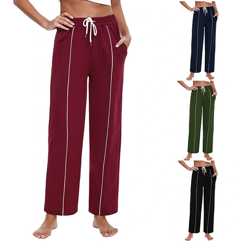 New women anti-wrinkle joggers blank elastic Sweatpants Ladies Track Pants Lounge Pant