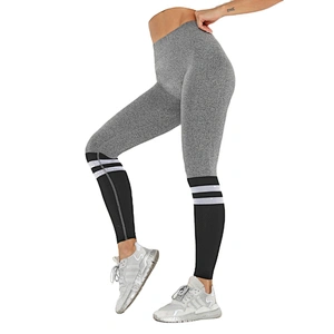 Women's Tummy Control Butt Lift Yoga Fitness Workout Sports Pants High Waist Stripe Yoga Pants Leggings Bottoms
