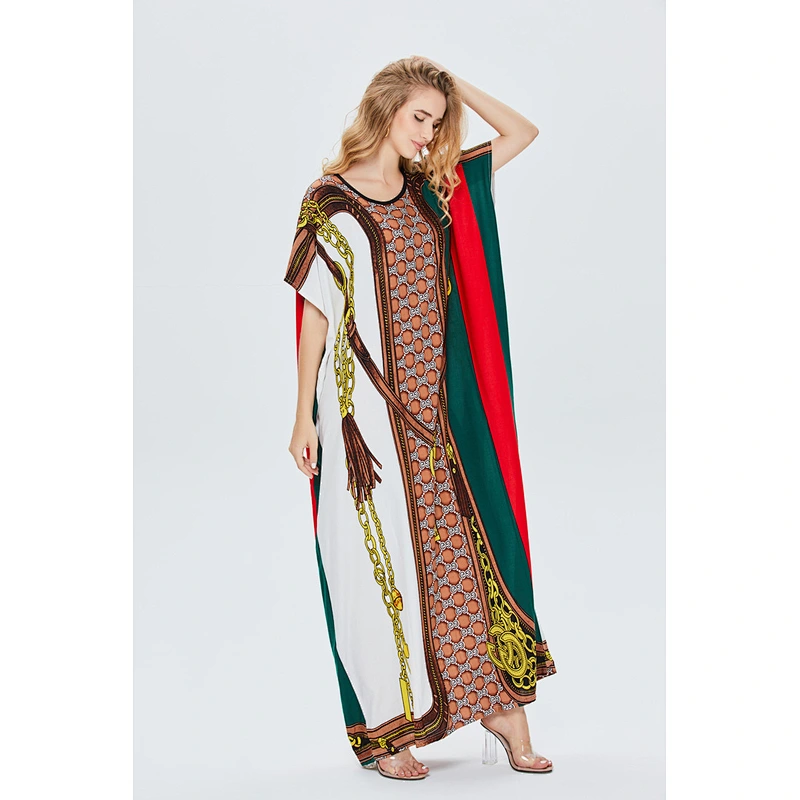 2021 Women's Muslim Dress Swimwear Turkish Kaftans Swimsuit Cover up Caftan Beach Long Dress