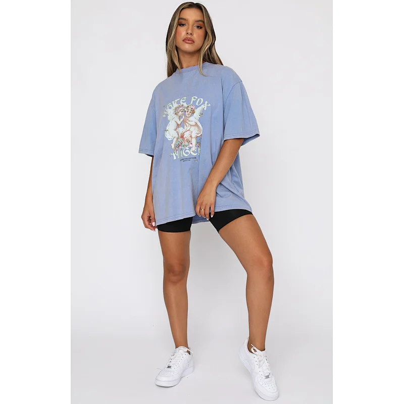 Customized Ladies Girls Plus Size  Summer T Shirts Graphic Tees Crew neck Casual Loose Blouse Fit Tops