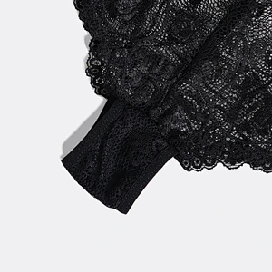 Customized Women's Sleepwear 4pcs Floral Lace Nightwear Trim Satin Cami Pajamas Set with Robe